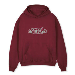 Star Burgundy oversized hoodie